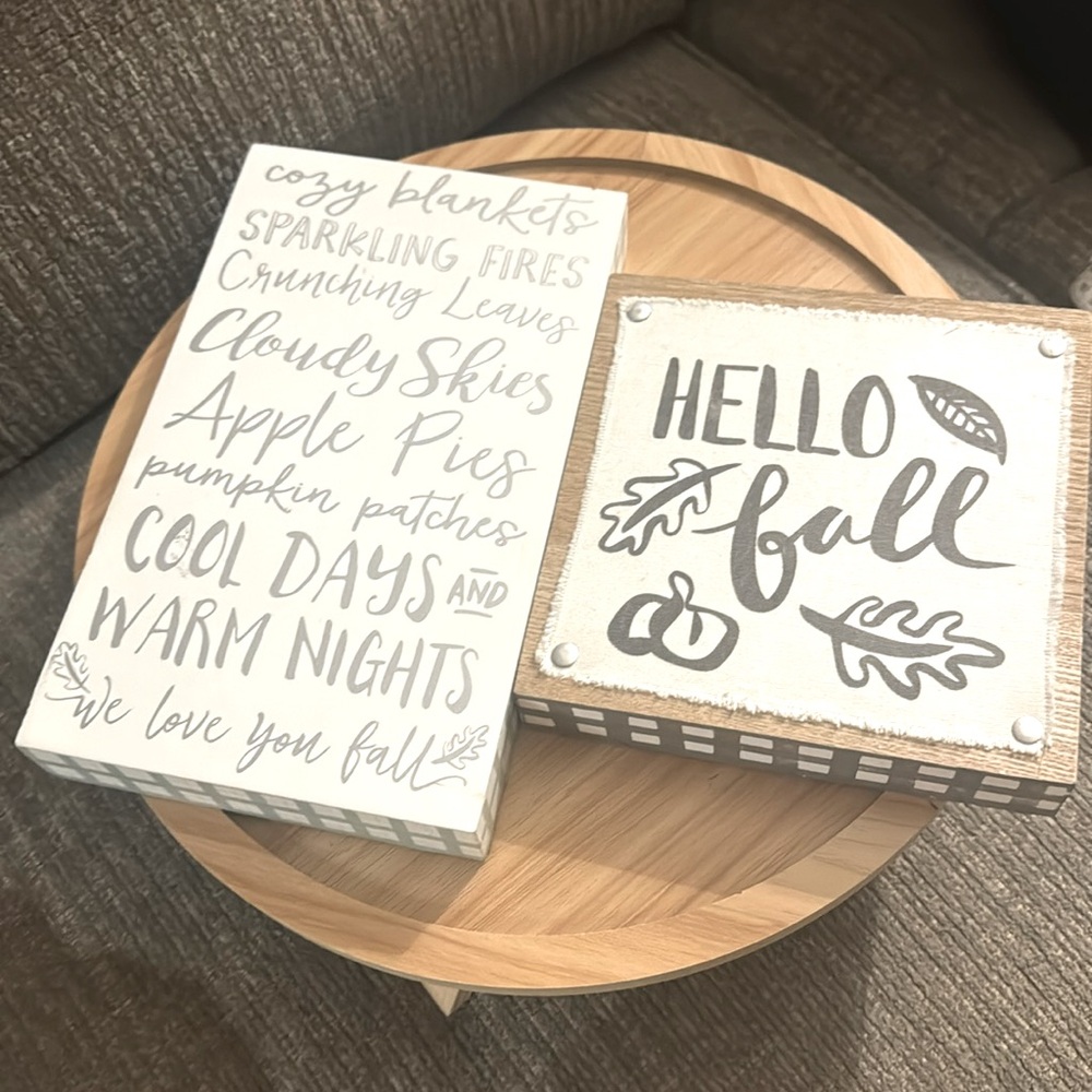 Target Fall Decor Signs